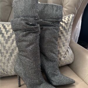 Elegant Silver Women's Boots